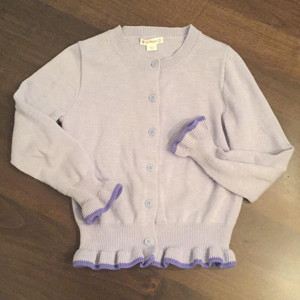 Crewcuts ruffle cardigan, size 4-5 years